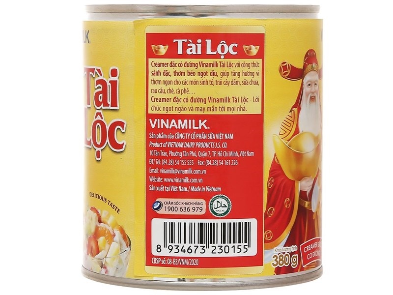Sữa đặc Vinamilk tài lộc lon 380g