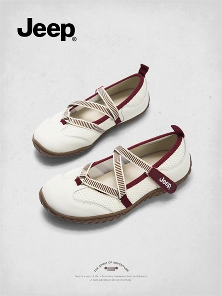 GIÀY JEEP MARY JANE LOW TOP BEIGE RED - BE ĐỎ
