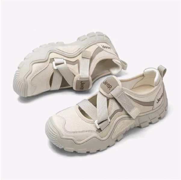 GIÀY JEEP MARY JANE VELCROT GREY - ĐẾ CAO XÁM