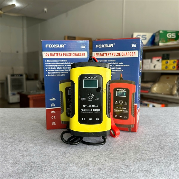 Sạc ắc quy điện tử Foxsur 12V - 5A