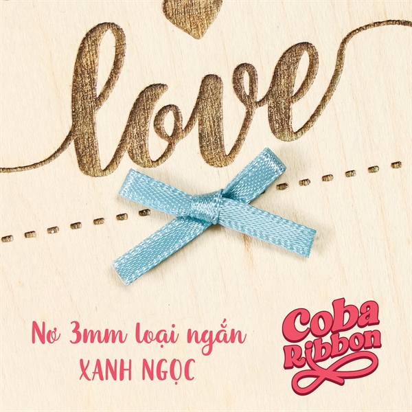 Nơ satin cỡ 3mm (0.3cm), loại ngắn