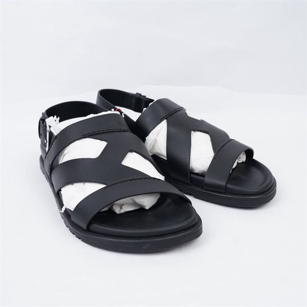 Giày Hermes đen có quai sz43 KG+