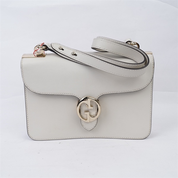 Túi GG Interlocking trắng kèm gương (277522-203998) sz25 KG+