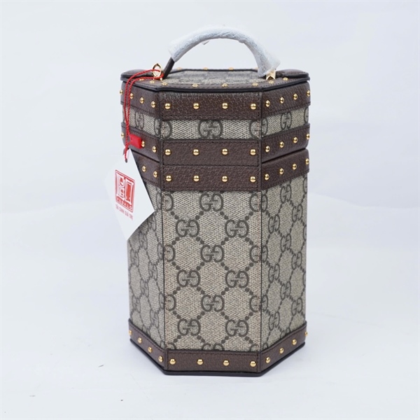 Túi GG cốp hình trụ xám sz12 (LU)+