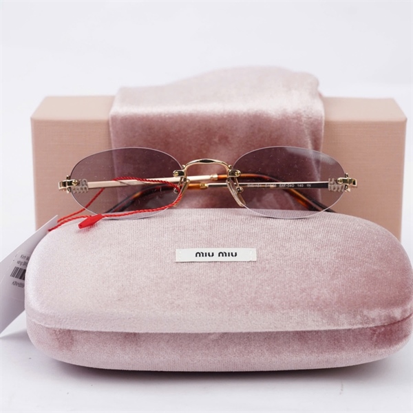 Kính Miu Miu mắt mèo gọng vàng SMUA54 5AK-04O (51-20-140) KG+