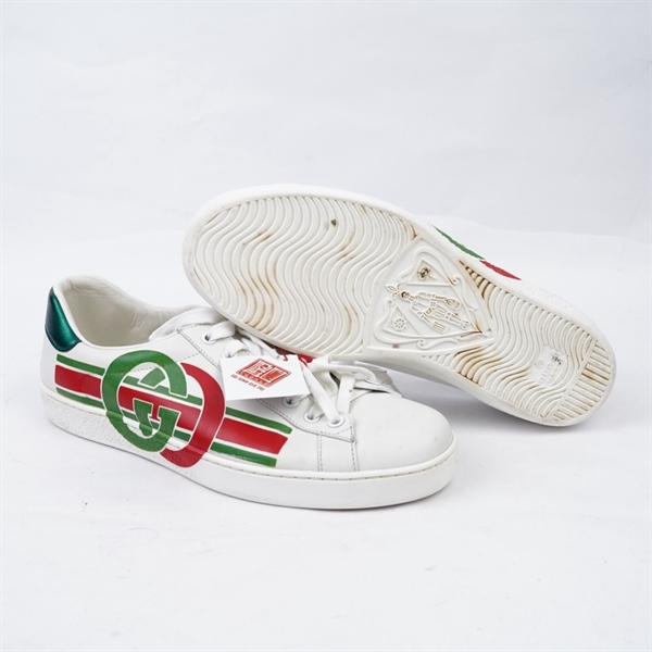 Giày GG trắng sọc xanh đỏ sz6 (UK) KG+
