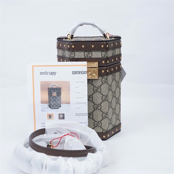 Túi GG cốp hình trụ xám sz12 (LU)+