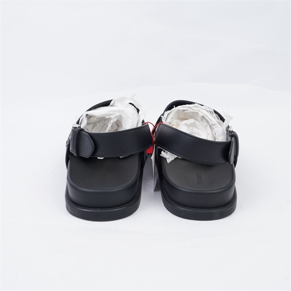Giày Hermes đen có quai sz43 KG+