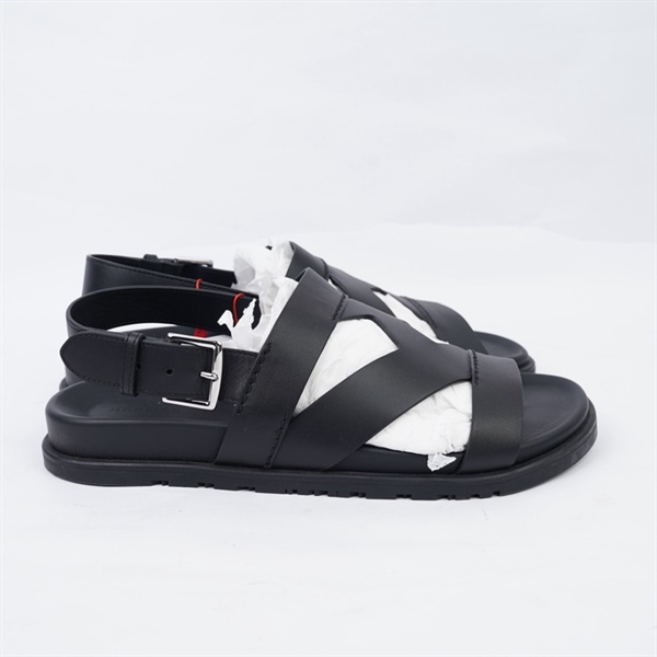 Giày Hermes đen có quai sz43 KG+