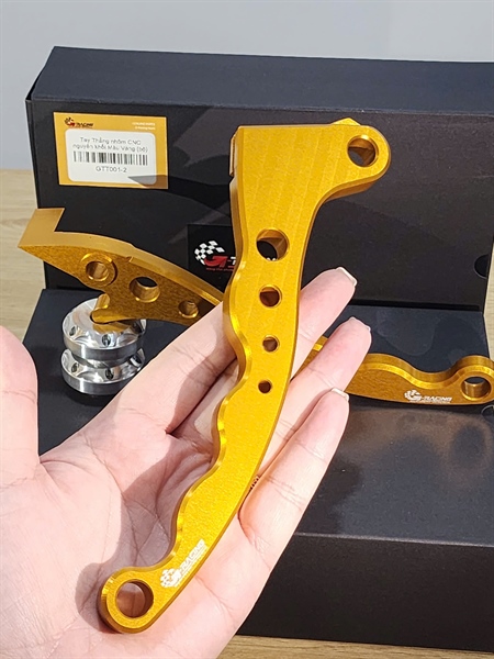 Tay Thắng nhôm CNC nguyên khối Màu Vàng