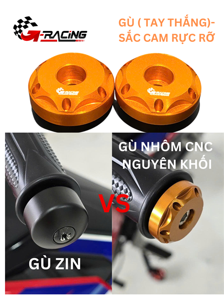 Gù nhôm CNC nguyên khối-Màu Cam