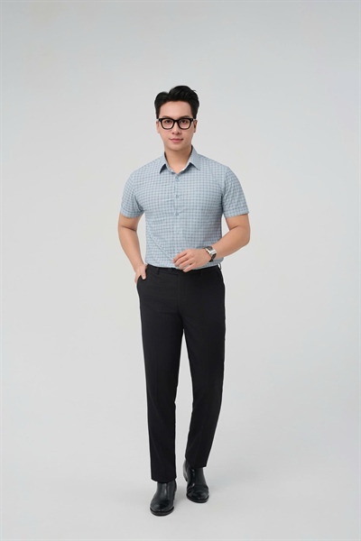 Áo sơ mi nam công sở Merriman mã THMOS508 màu GREEN