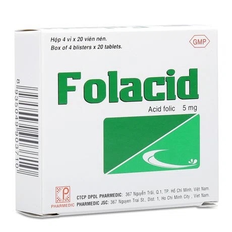 Thuốc Folacid 5mg Pharmedic phòng và điều trị thiếu acid folic (Hộp 4 vỉ x 20 viên)