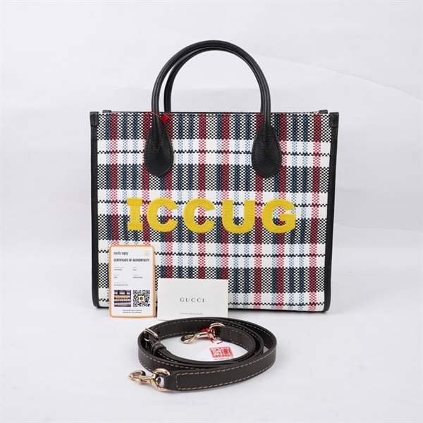 Túi GG Tote trắng phối xanh đỏ (659983-525040) sz31 KG+