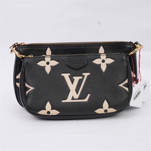 Túi LV Multi Pochette set 2 đen hoa trắng 2 strap sz23-19 (BMC) KG+