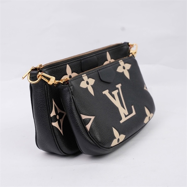 Túi LV Multi Pochette set 2 đen hoa trắng 2 strap sz23-19 (BMC) KG+