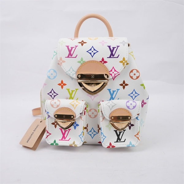 Balo LV trắng họa tiết Multicolor KG+