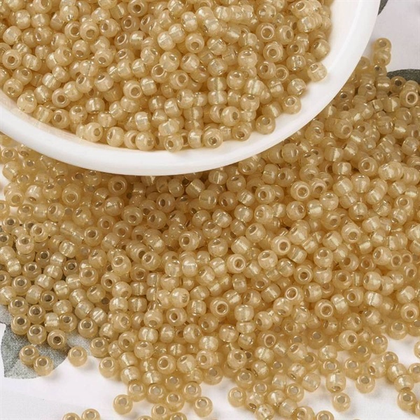 Cườm tròn Miyuki 3mm SLV line dyed cream