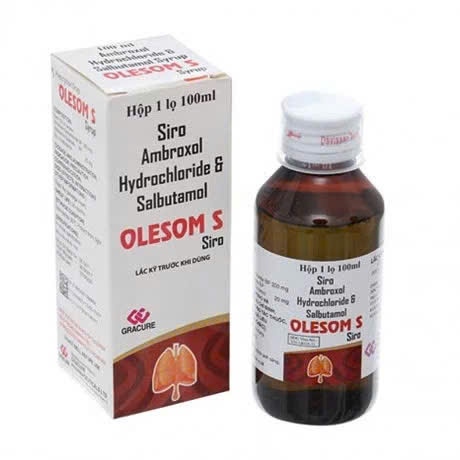 Thuốc Olesom S Siro Gracure India Điều trị ho có đờm liên quan đến co thắt phế quản (Lọ 100ml)