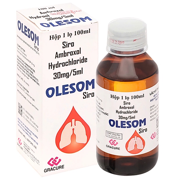 Thuốc Olesom Siro 30mg/5ml Điều trị long đờm tiêu nhầy Gracure India (Lọ 100ml)