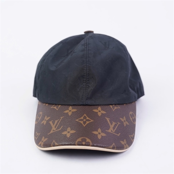 Nón LV đen phối hoa nâu KG+