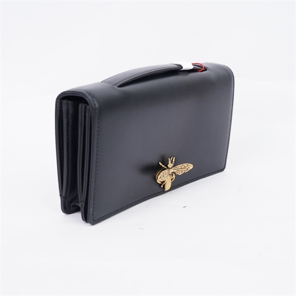 Túi Dior Clutch đen khóa con ong (11-MA-0137) sz18 (A-T) KG+