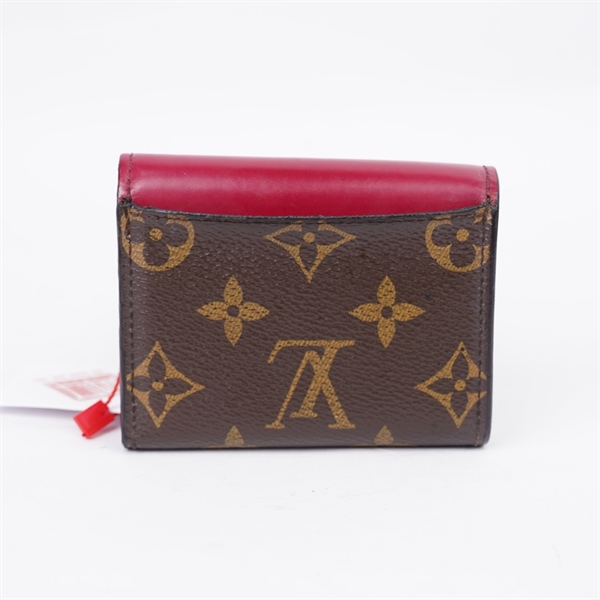 Ví LV hoa nâu nắp đỏ gập 3 (LT) KG+