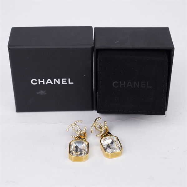 Bông tai Chanel đính đá KG+