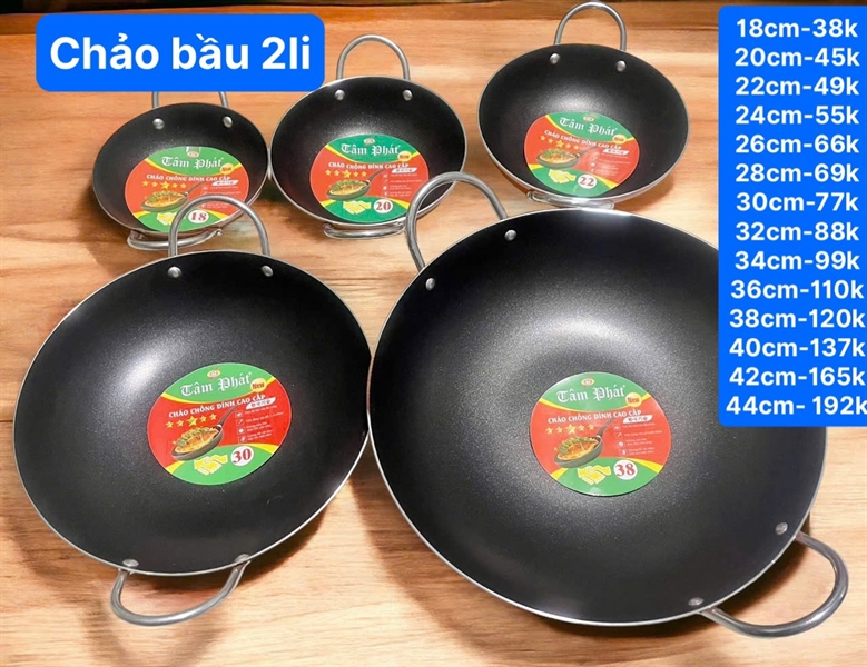 Chảo bầu chống dính 2li TP 42cm