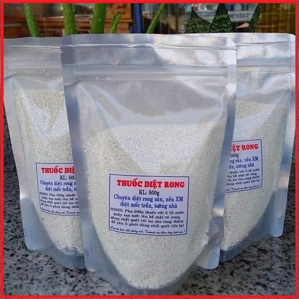 Bột tẩy rong (Chuyên diệt rong sàn, nên xi-măng, diệt mốc trần, tường nhà) - Bịch 500gr