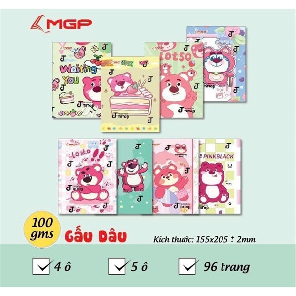 Tập Học Sinh 200 Trang MGP ĐL 100GSM 4 Ô Ly