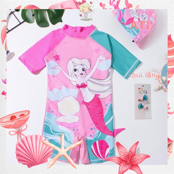 AT1 (8-40kg) Đồ bơi Ariel liền thân + mũ
