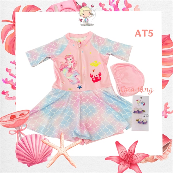 AT5 (10-42Kg) Đồ bơi Ariel hồng tím