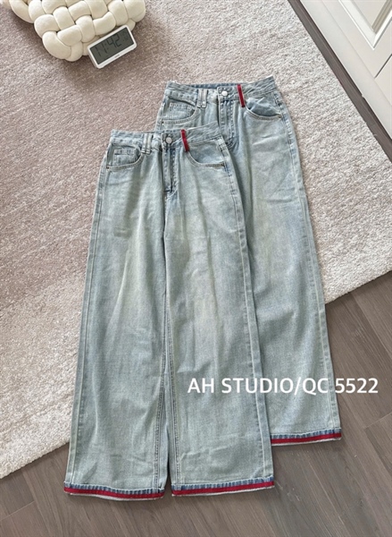 Quần jean xuông gấu mầu 2507