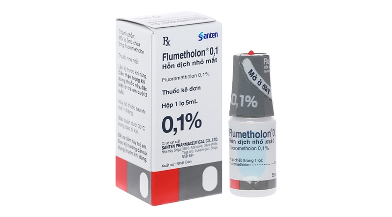 Thuốc nhỏ mắt Flumetholon 0.1% Santen điều trị các bệnh viêm phía ngoài mắt (lọ 5ml) (Lọ)