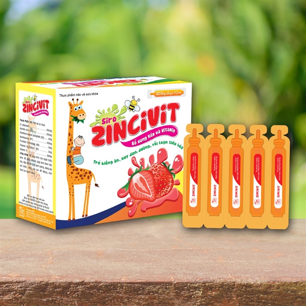 Siro Zincivit bổ sung kẽm và vitamin (Hộp 20 ống x 10ml) - Đại Uy