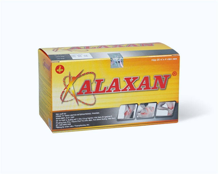 Thuốc Alaxan United giảm các cơn đau cơ xương, nhức đầu (Hộp 25vỉ x 4viên)