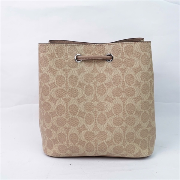 Túi Coach Bucket nude 2strap kèm ví sz21 +