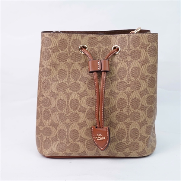 Túi Coach Bucket nâu 2strap kèm ví sz21 +