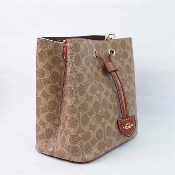 Túi Coach Bucket nâu 2strap kèm ví sz21 +