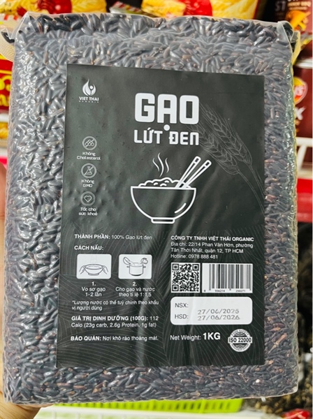 Gạo lứt đen túi 1kg