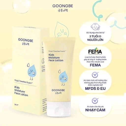 Goongbe- Kids Moisture face lotion 80ml kem mặt cho bé 36m+