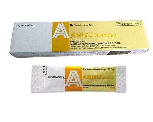 Thuốc bột Amiyu Granules 2.5g EA Pharma cung cấp các acid amin trong suy thận mạn tính ( Hộp 30 gói x 2,5g)