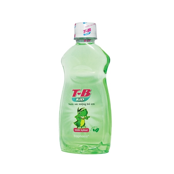 Nước súc miệng trẻ em T-B KID hỗ trợ điều trị sâu răng, viêm lợi, hôi miệng (chai 250ml) Traphaco
