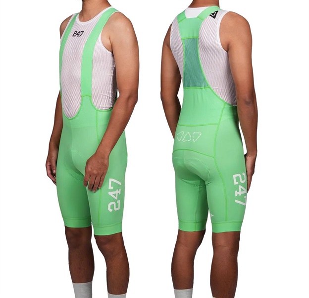 Quần Đạp Xe CSPD Nam 247 KNOWMESOON PRO BIB SHORTS LIGHT GREEN