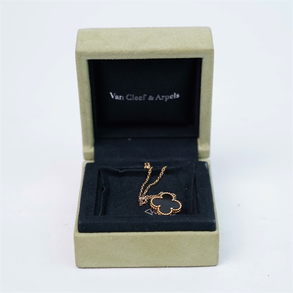Dây chuyền Van Cleef hoa đen (A-T) KG+