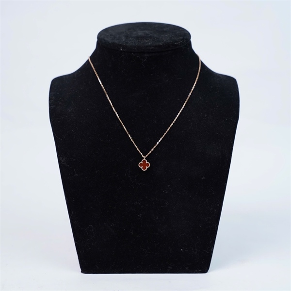 Dây chuyền Van Cleef hoa nâu đỏ (JG192551) (A-T) KG+