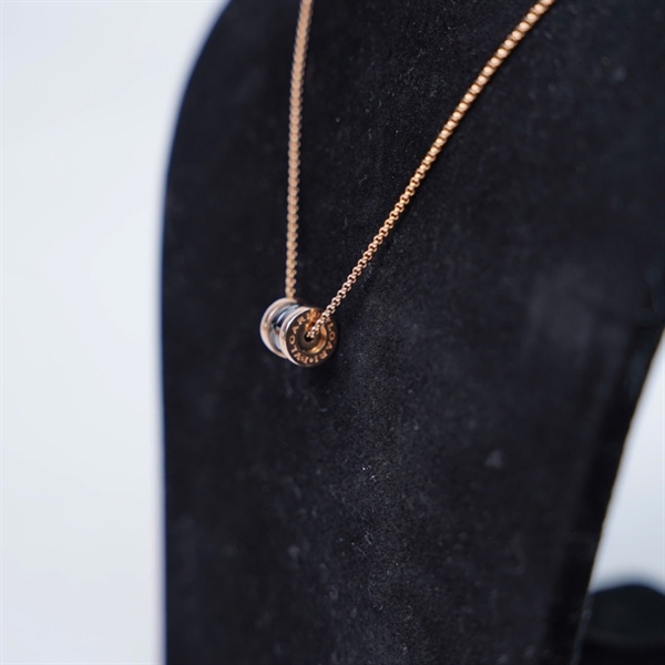 Dây chuyền Bvlgari đen (A-T) KG+