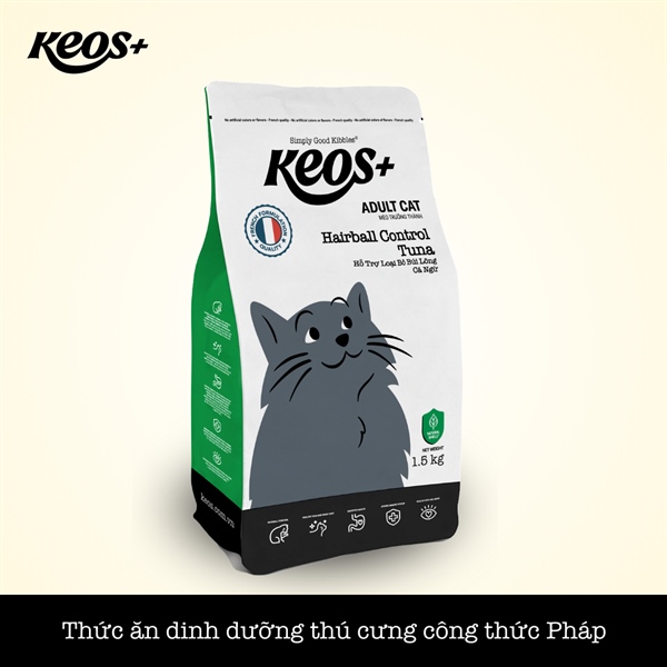 Hạt Keos+ cho mèo lớn 350g