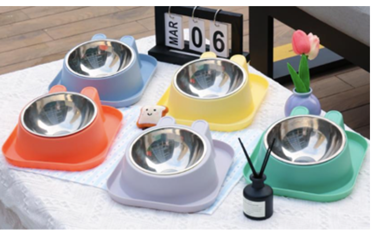 YAYA - Bát ăn vuông tai thỏ chống kiến lòng inox - 23.5*19.5*8cm